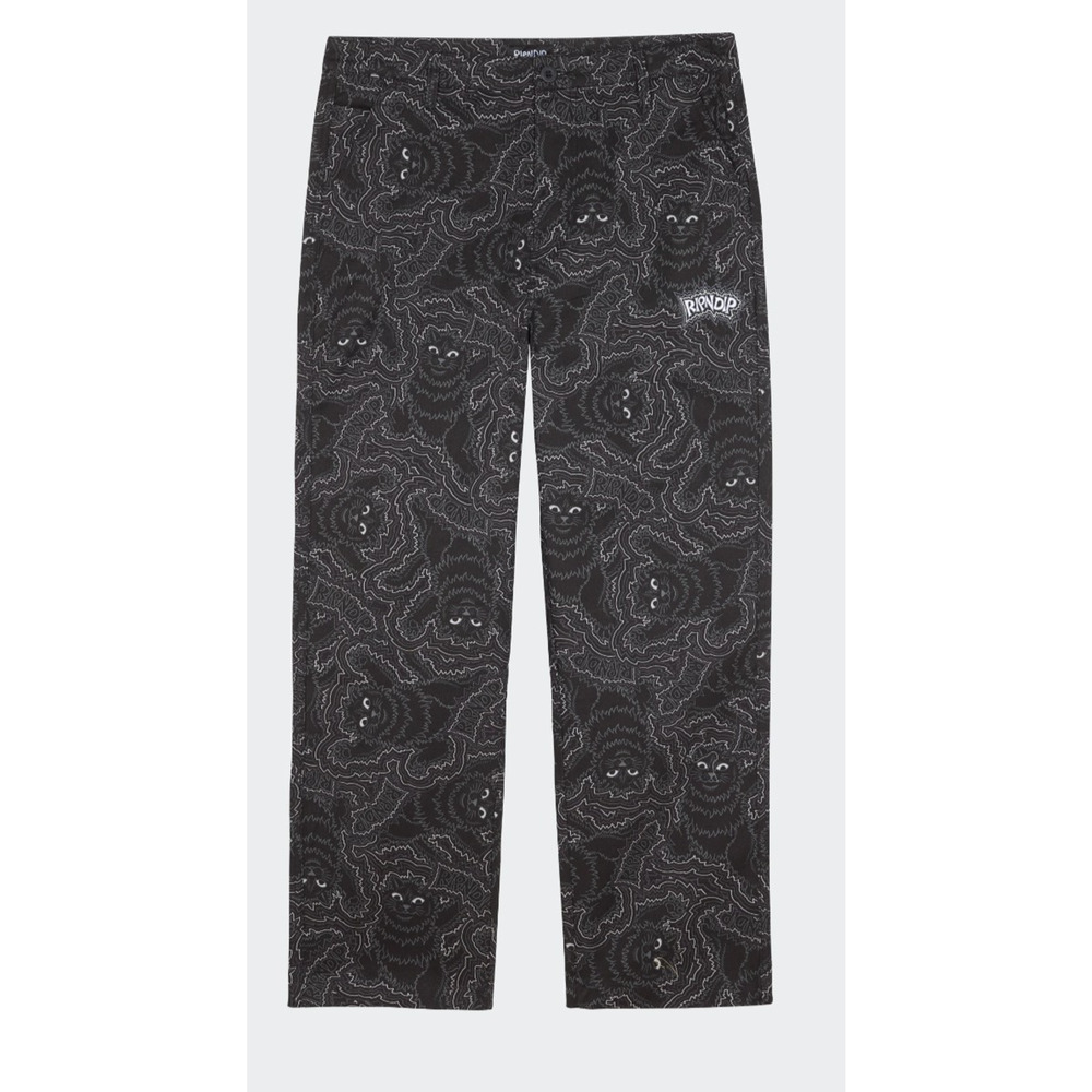 RIPNDIP Big P*ssy Energy Pants Trousers Adult Size 36 Black Charcoal Pockets New